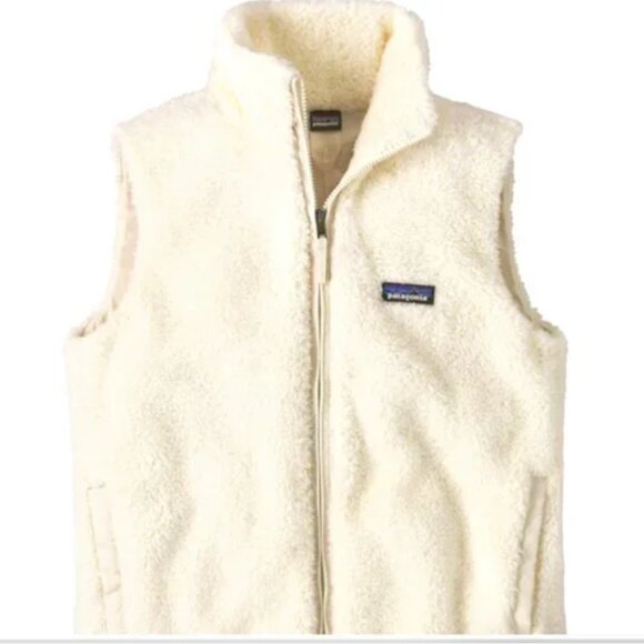 PATAGONIA VEST Los Gatos Full Zip Pockets Mock Turtleneck Off White - Picture 3 of 10